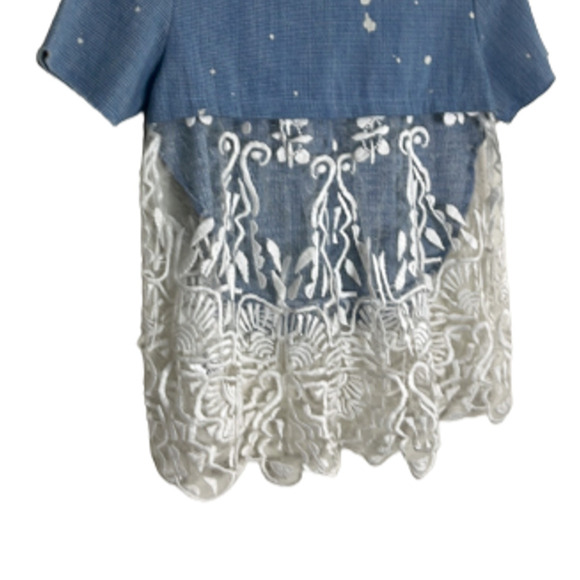 SEA NEW YORK EMBROIDERED SHORT SLEEVE TOP SIZE 0 - Picture 6 of 8